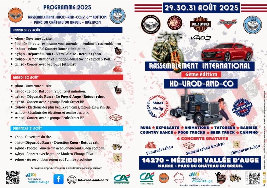 retrouvez nous du 29 au 31 aout 2025 sur le rassemblement V road